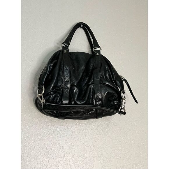 The SAK Leather Black large shoulder bag with stitching detail accents - Picture 3 of 6